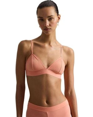 Polo Ralph Lauren Shadow Stripe Triangle Bralette - Orange