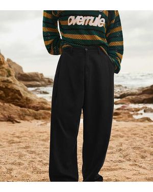 Bershka Super baggy Trousers With Linen - Green