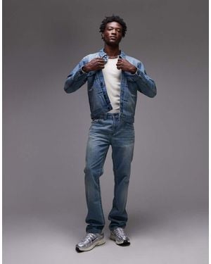 True Religion Ricky Flap Pocket Baggy Jeans Co-Ord - Blue