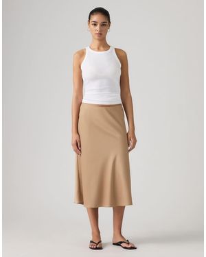 Levi's Falda Lencera Midi Beis Ariel De - Neutro