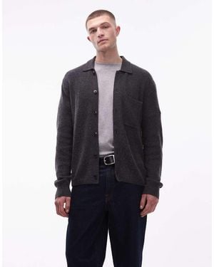 Tommy Hilfiger Fisherman Knitted Coach Button Up Jacket - Blue
