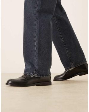Walk London Putney Saddle Loafers - Black