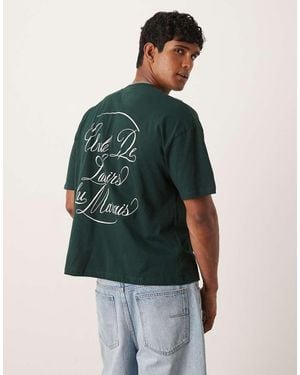 ASOS Oversized T-shirt With Text Graphic - Green