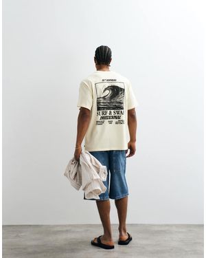 Levi's Camiseta Color Crema Con Estampado En La Espalda-Neutro - Blanco
