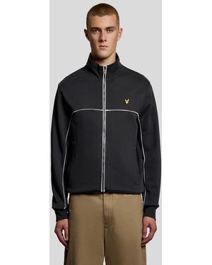Lyle & Scott Mid Layers Piped Full Zip Track Top - Black