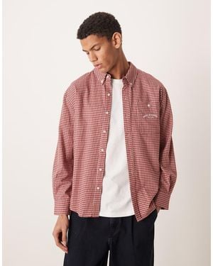 House Of Sunny Gingham Oversized Tailored Shirt