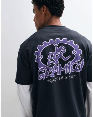 Gramicci T-shirt à manches courtes avec motif au dos en - Bleu