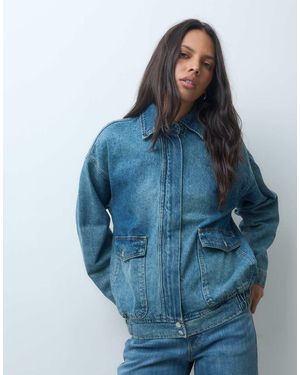 ASOS Giacca Di Jeans Con Zip - Blu