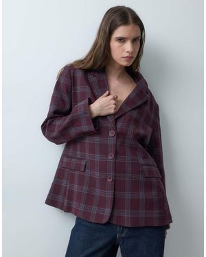 ASOS Tailored Oversized Strong Shoulder Blazer - Purple