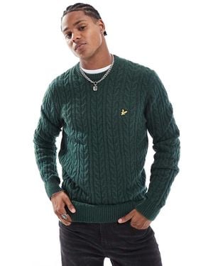 Lyle & Scott Cable Crew Neck Jumper - Green