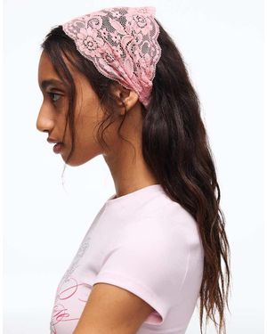 Bershka Set Van 2 Kanten Haarbanden - Wit