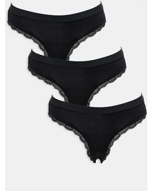 ASOS Confezione Da 3 Brasiliane Nere - Nero