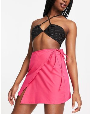 Missy Empire Side Split Skirt Co-Ord - Pink