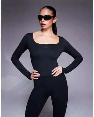 Nike Nike - training - form - body manches longues - Bleu