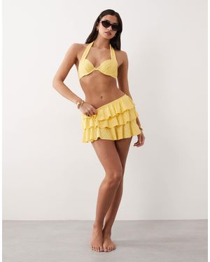 Candypants Mini-jupe à froufrous - clair - Jaune