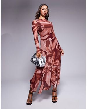 EVER NEW Sheer Dress - Red