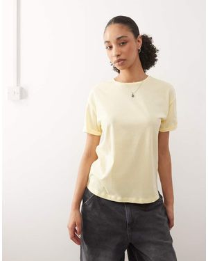 Noisy May Camiseta Amarillo Crema De Manga Corta De - Neutro
