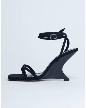 TOPSHOP – alexa – mules mit keilabsatz - Blau