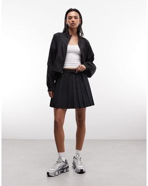 Nike Minifalda Negra Plisada De - Negro