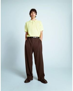 TOPMAN baggy Twill Stripe Trouser - White