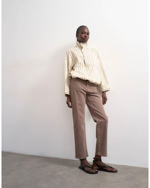 TOPSHOP Orson Mid Rise Comfort Straight Jean - White