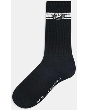 Parlez Geborduurde Intarsia Sokken - Blauw