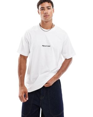 Jack & Jones Oversize T-shirt With Originals Embroidery - White
