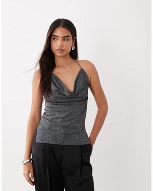 ASOS Top Met Gedrapeerde Halternek - Meerkleurig