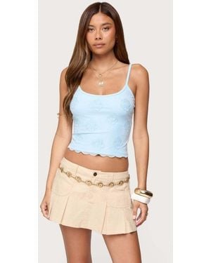 Edikted Clarence Beaded Tank Top - Blue