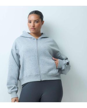 4505 Curve Performance Boxy Cocoon-Fit Hoodie Met Rits - Blauw