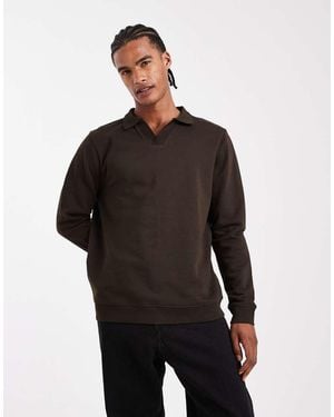 New Look Collared Sweatshirt - Black