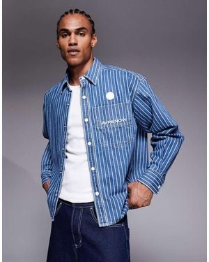 Aape By A Bathing Ape Aape By A Bathing Ape Aape Now Denim Long Sleeve Shirt - Blue