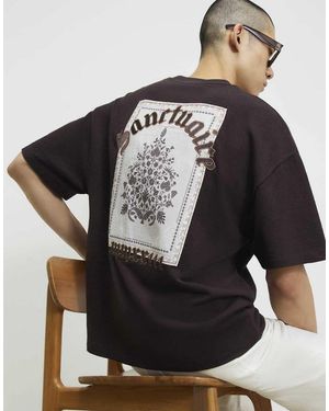 River Island Sanctuaire Tapestry T-Shirt - Black