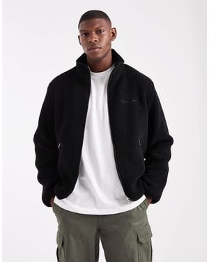 Jack & Jones Fleece With Double Zip - Blue