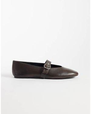 Mango Flacher schuh mit riemendetail aus 100 % leder - Weiß