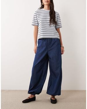 ASOS Denim Balloon Trouser - Blue