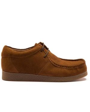 Thomas Crick 'Petco' Leather Moccasin Lace-Up Shoes - Brown