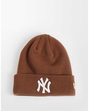 KTZ Ny Yankees Gebreide Beanie Met Omslag - Bruin