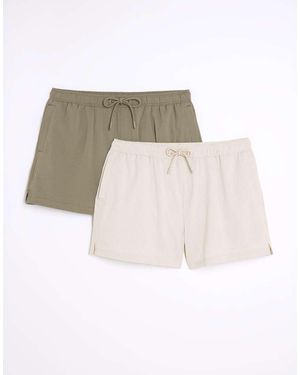 River Island Multipack Swim Shorts - White