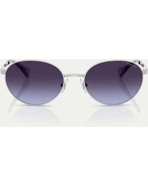 Ralph Ovale sonnenbrille mit blauem glas