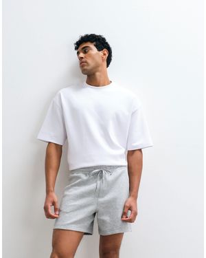 Hollister Mid Thigh Jersey Shorts - White