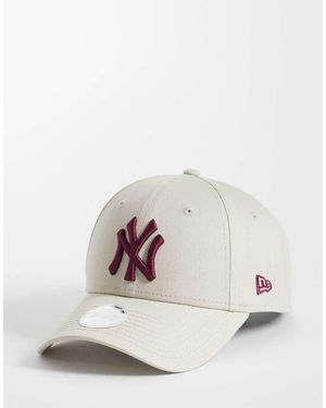 KTZ Ny Yankees Womens 9forty Contrast Logo Cap - Natural
