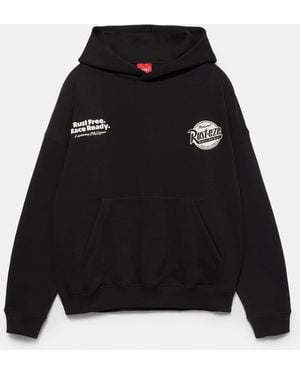 Pull&Bear Sweat à capuche avec motif cars - Noir