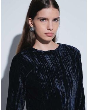 ASOS Chaqueta Corta De Terciopelo - Azul