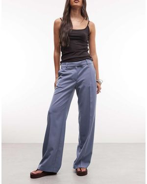 Monki Toucan Tailored Trousers - Blue