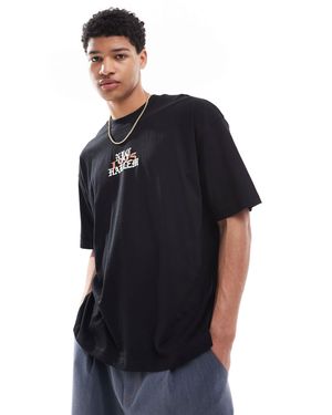 ASOS Oversized T-shirt With Grunge Graphic - Blue