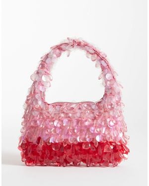 River Island Beaded Ombre Grab Bag - Pink
