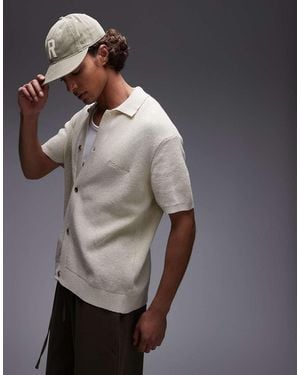 Tommy Hilfiger Script Logo Knitted Shirt - Grey