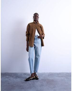 TOPSHOP Original - jean mom délavé à taille haute - Blanc