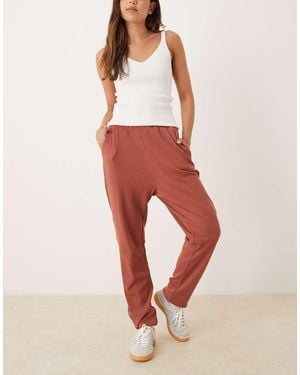 agon® Rib Straight Trousers - Red